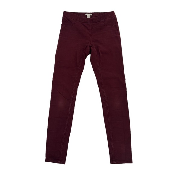 H&M Red Skinny Pull On Leggings Size 6 Women's - Picture 1 of 5